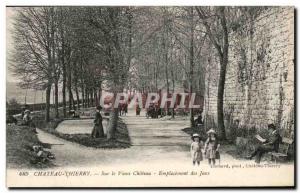 Old Postcard Chateau Thierry Le Vieux Chateau On Location Children Games