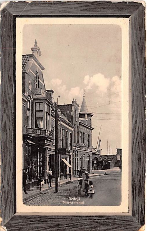 Marktstraat Delfzijl Holland 1912 