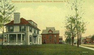 Postcard  Early View of Residence of Senator Fancher, Salamanca, NY.          P4