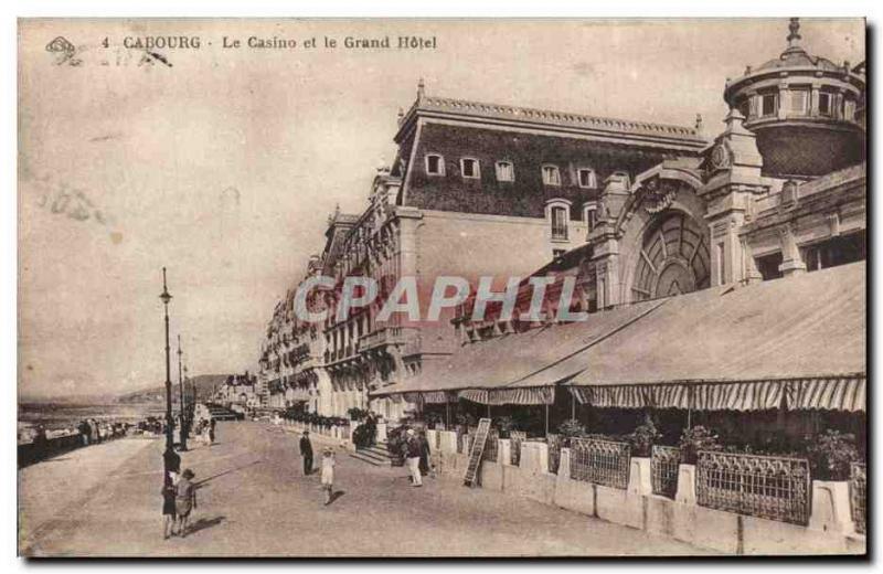 Cabourg Old Postcard The casino and grand hotel