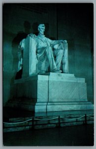 Postcard Washington DC c1960s Lincoln Statue Memorial Daniel Chester French