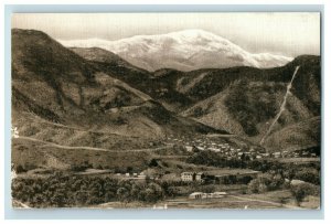 C.1910 Bird's Eye View Manitov, CO Hand Colored Postcard F63 