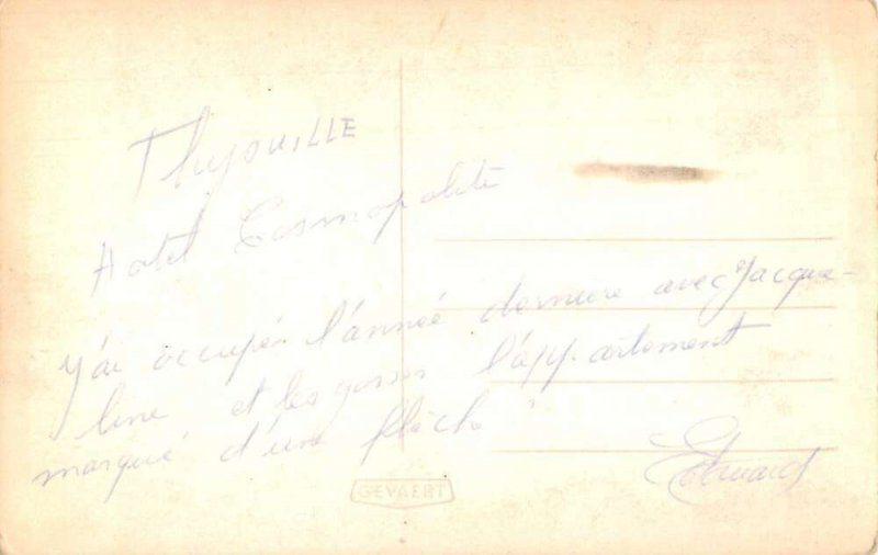 Thionville France Hotel Cosmospolite Real Photo Vintage Postcard AA55619