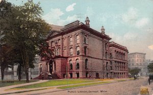 Public Library Detroit MI USA Postcard