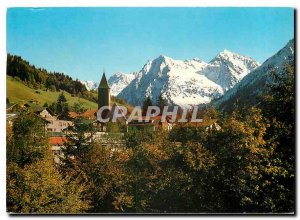 Modern Postcard Klosters und mit Canardhorn Wisshorn