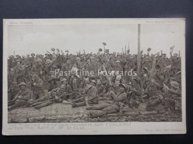 WW1 THE FIGHTING FIFTH NORTHUMBERLAND FUSILIERS c1914-18 Postcard by Daily Mail