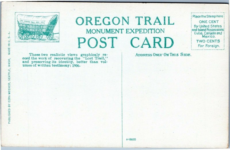 Oregon Trail Monument Expedition - Found the Trail - Planting Markers postcard 