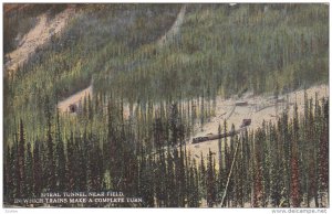 Near FIELD, British Columbia, Canada, 1900-1910's; Spiral Tunnel, In Which Tr...