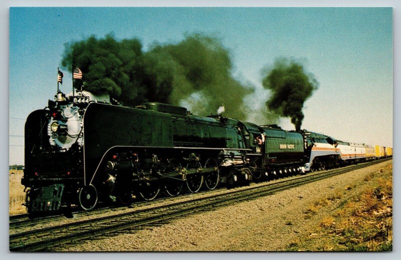 Railroad Locomotive Postcard - Union Pacific Railroad #8444