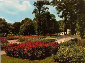 VINTAGE POSTCARD SPA BATHING HOUSE AND ROSE GARDENS VIENNA AUSTRIA 1970's