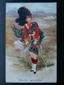 Scotland WW1 Military LADY SEAFORTH HIGHLANDER WEATHER PERMITTING c1918 Postcard