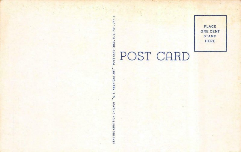 GUTHRIE, Oklahoma OK  GUTHRIE HIGH SCHOOL  Logan County  c1940's Linen Postcard