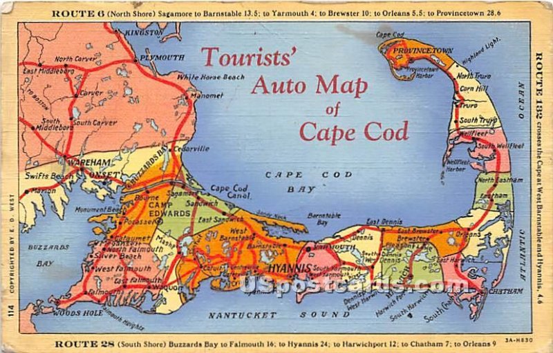 Auto Map - Cape Cod, MA