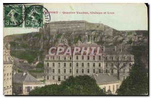 Postcard Old Quarter Vauban Belfort Castle and Lion