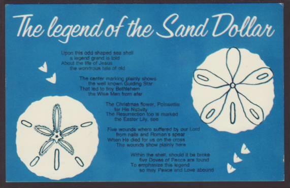 Legend of the Sand Dollar Postcard 