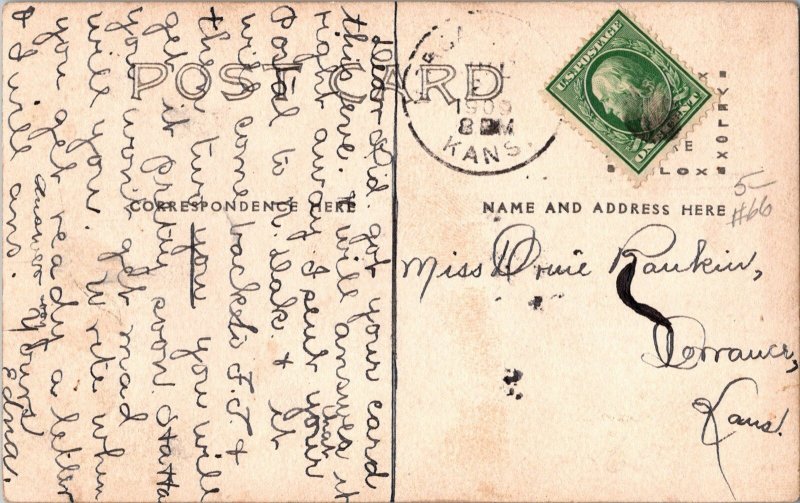 RPPC Rock Formation Postcard 1909 Kansas KO7