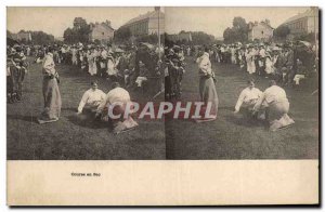 Old Postcard Sack Race