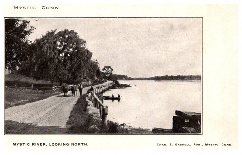 Connecticut Mystic River looking North  , private mailing card