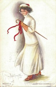 Pearle Fidler Poster No.44 Art Deco Lady Vintage Postcard 08.15