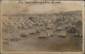 US Navy USS New Hampshire Camp at Caimanera Cuba Real Photo Postcard