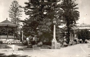 Vintage Postcard 1900's Plaza Principal Park Zamora Michoacan Mexico MX RPPC