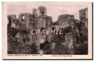 Postcard Old Ruin Rheinfels St Goar has Rh b Kapelle mit Treppenhaus