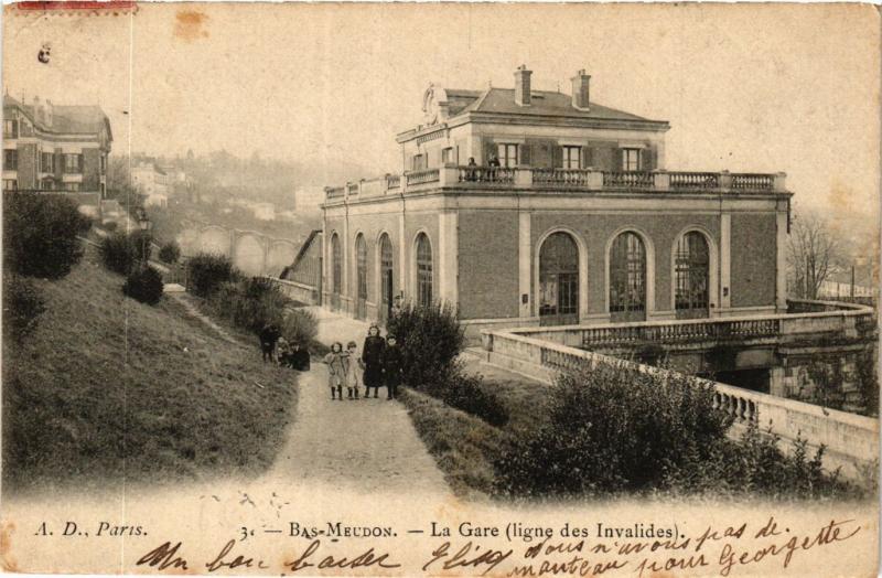 CPA BAS MEUDON La Gare (412851)