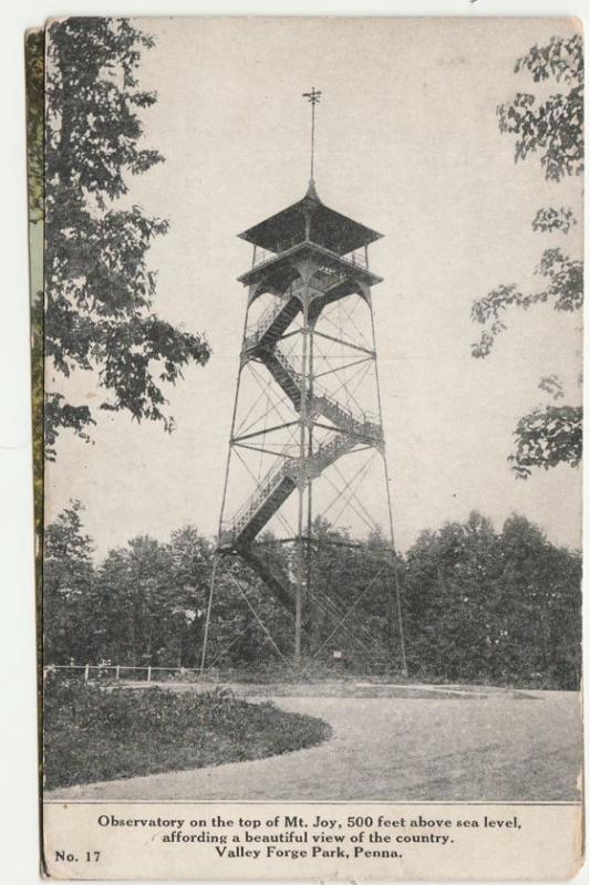 Observatory Tower on Mt Joy - Valley Forge PA, Pennsylvania - pm 1910 - DB