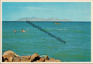 Swimmers in Great Salt Lake - Utah Postcard PC231