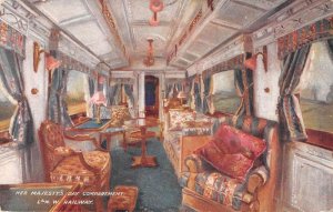 L and NW Railway Co Her Majesty's Day Compartment Train Interior PC AA31972