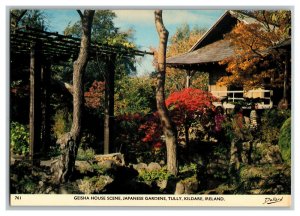 Geisha House Scene Japanese Gardens Tully Kildare Ireland Continental View Card