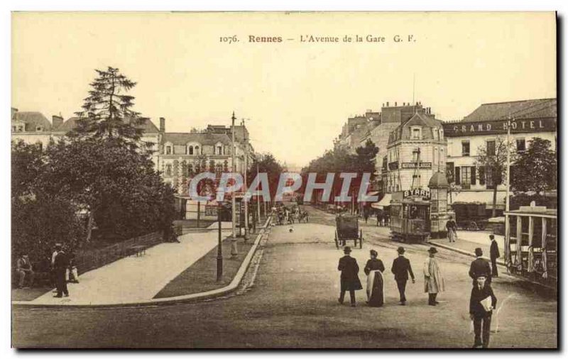 Old Postcard Rennes S Avenue de la Gare
