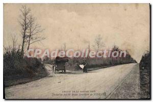 Old Postcard Circuit de la Sarthe Vibraye Deviation by the 1906 Forest Road