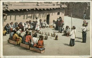 Zuni Native Indians Praying to Gods of War c1910 Detroit Publishing Postcard