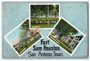 c1910 Fort Sam Houston San Antonio Texas TX Antique Multiview Postcard