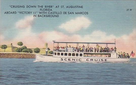 Florida Saint Augustine Cruising Down The River At Saint Augustine