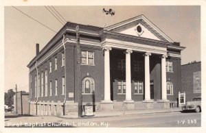 London Kentucky First Baptist Church Real Photo Vintage Postcard AA21827