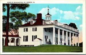 Postcard VA Mount Vernon Home of Washington