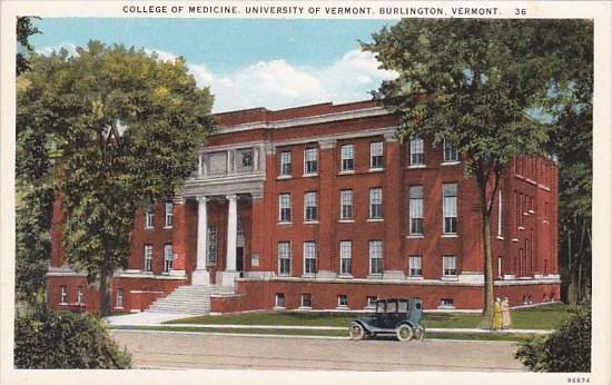 College Of Medicine University Of Vermont Burlington Vermont