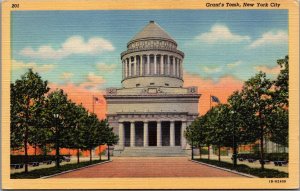 USA New York City Grant's Tomb NY Linen Postcard C006