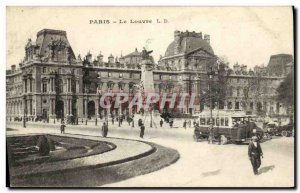 Old Postcard Paris Louvre