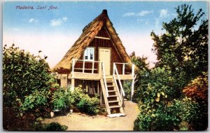 Madeira Santa Ana Portugal Picturesque Small House Cottage Postcard