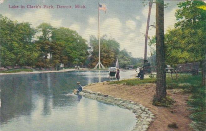 Michigan Detroit Lake In Clark's Park 1911