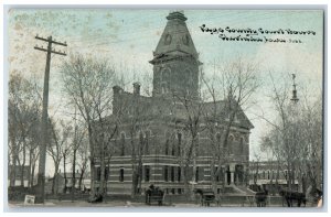 Clarinda Iowa IA Postcard Page County Court House Building Exterior c1910 Trees