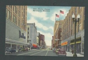 Ca 1933 Post Card Minneapolis MN Nicolette Ave The 5th Ave Of The North