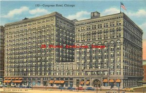 8 Linen Postcards, Chicago Illinois, Hotels-Palmer House-Norman-Morrison-Hilton