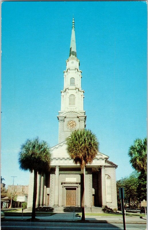 Independent Presbyterian Church Savannah Georgia Woodrow Wilson Vintage Postcard 
