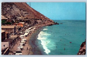 Gibraltar Postcard Catalan Bay Small Fishing Village 1965 Vintage Posted