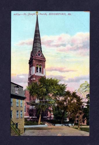 ME St Joseph's Catholic Church BIDDEFORD MAINE 1915 PC