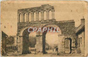 Old Postcard Autun La Romaine Roman Gate Arroux (Interior)